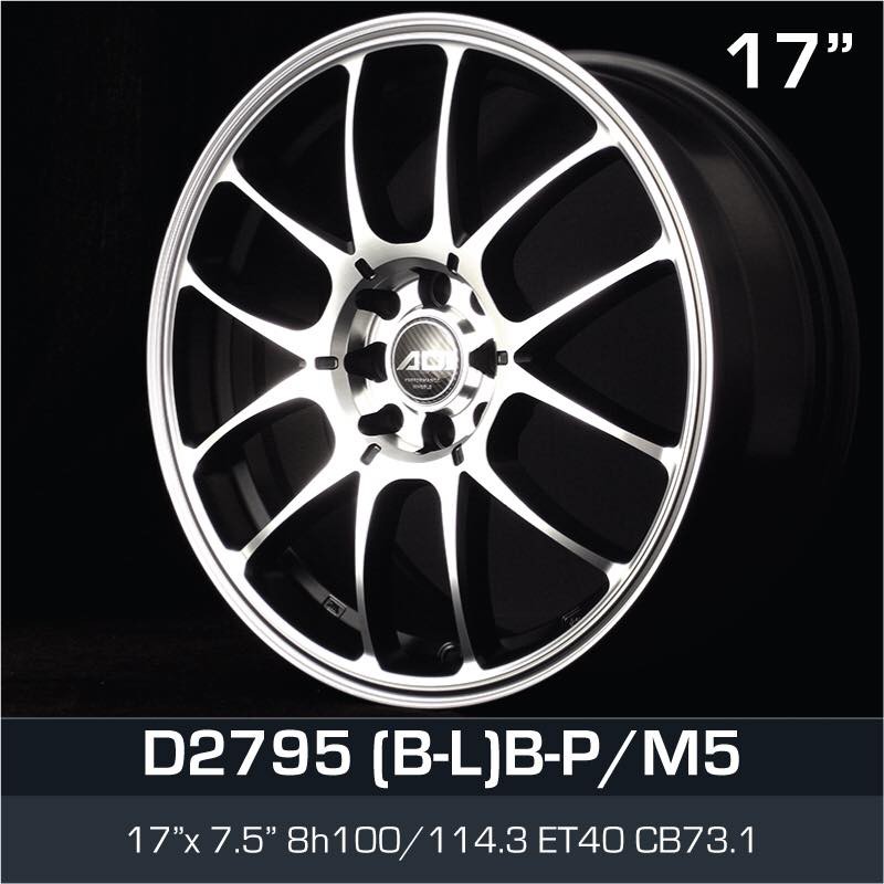 AD 17 inch 7.5JJ 4X100 4X114.3 ET40 ORI CAR SPORT RIMS WHEELS D2795 ...