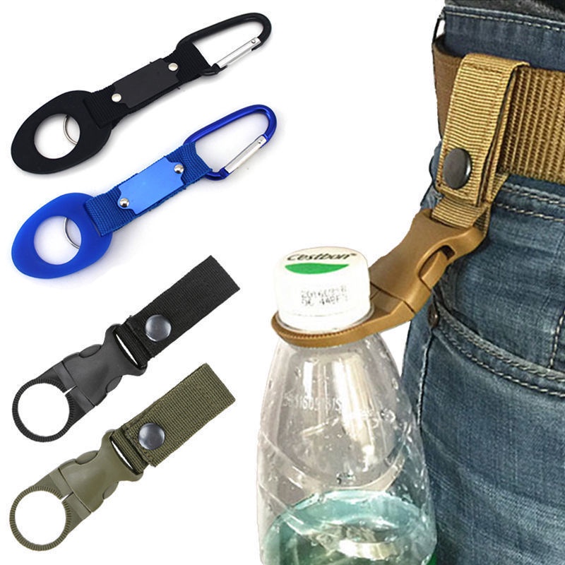 Outdoors Camping Water Bottle Buckle Holder Nylon Webbing Backpack