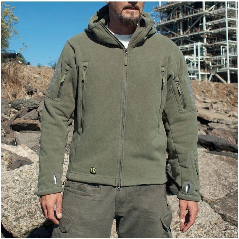 Men US Military Winter Thermal Fleece Tactical Jacket Outdoors