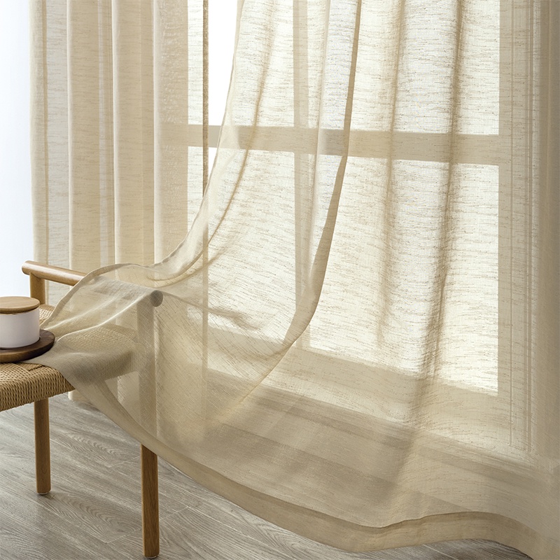 Langsir Modern Linen Sheer Curtain Japan Voile Tulle Window Drape Blind ...