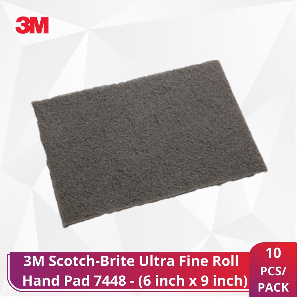 3M Scotch-Brite Ultra Fine Hand Pad 7448 - 20 Count Pack For Smoothing & Finishing