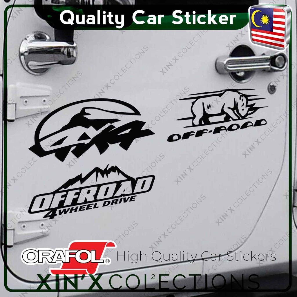 4x4 Off road adventure Pickup Sticker Pelakat CAR STICKER | Shopee Malaysia