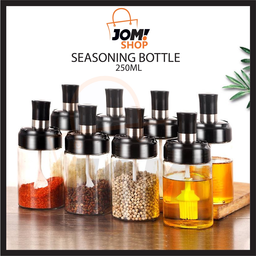 Spice Jar Set/ Dapur Botol Kaca / Honey Bottle, Oil Brush Kitchen ...