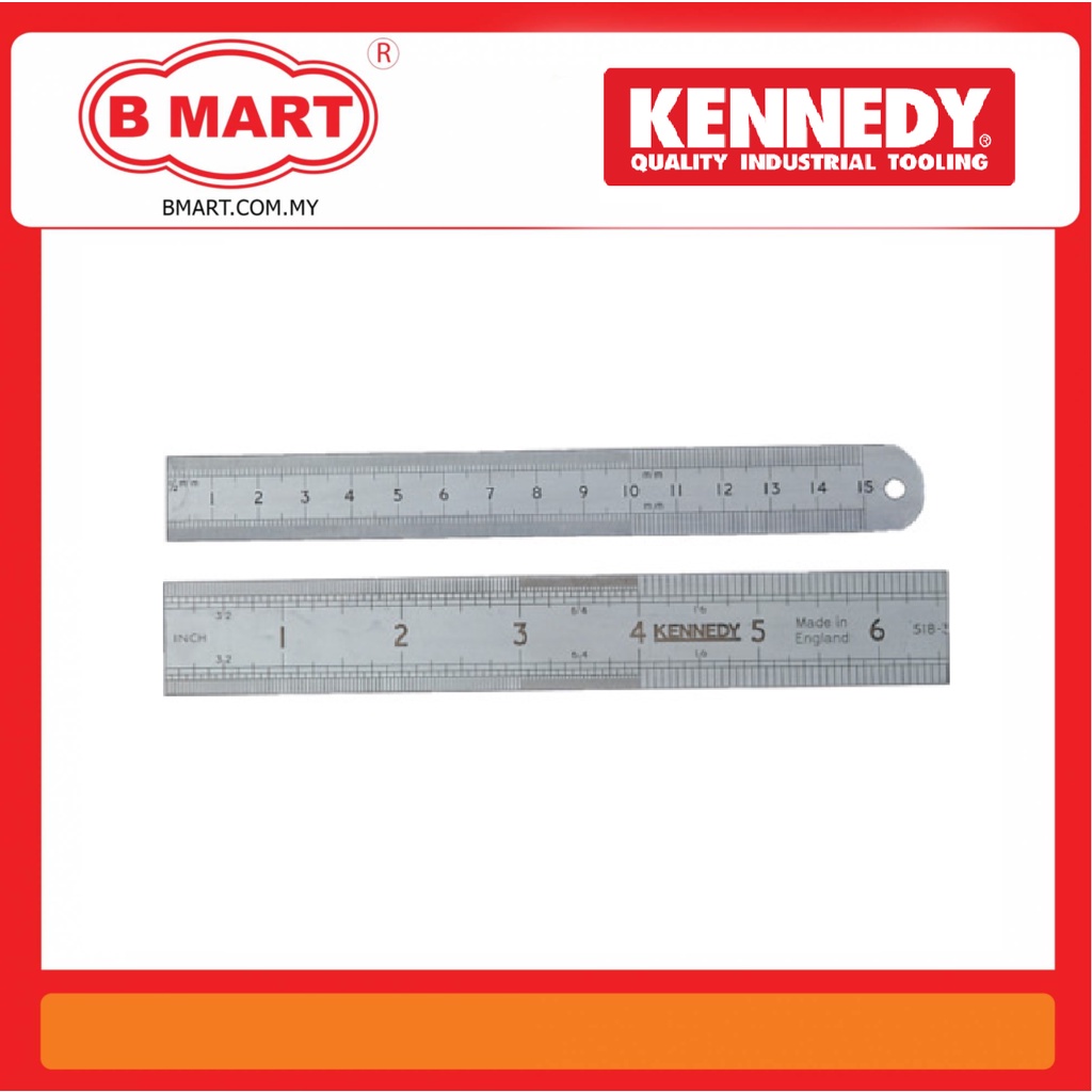 KENNEDY 150/300mm FLEXIBLE/RIGID RUSTLESS RULER ROUND END KEN5183010K ...