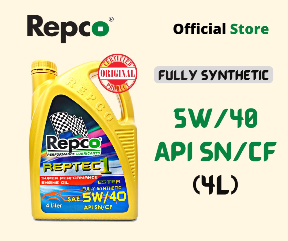 Repco® Reptec 1 5W/40 API SN/CF Ester & PAO Fully Synthetic Super ...