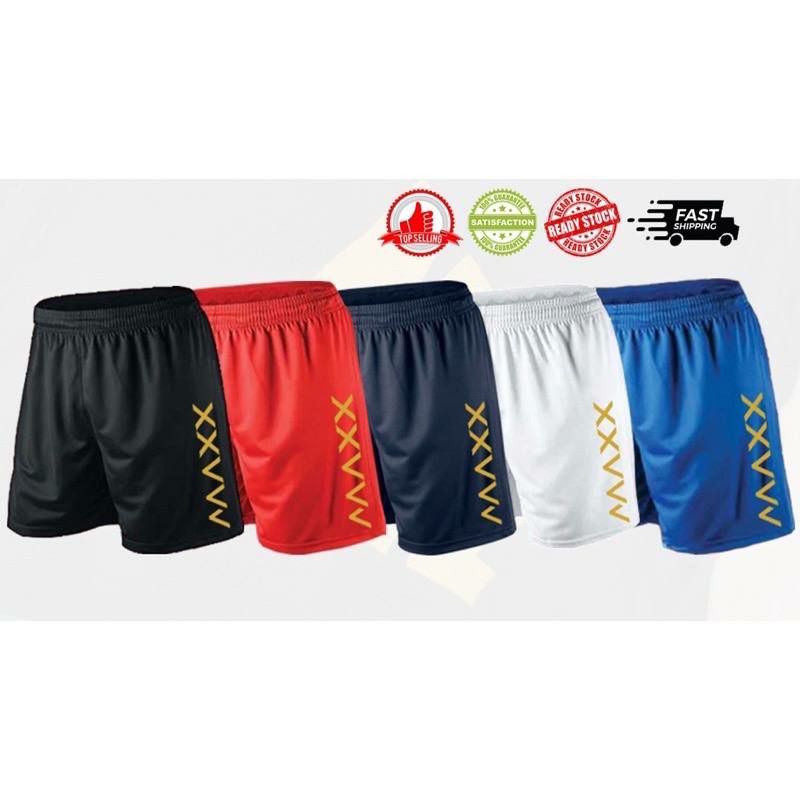 SHORTS PANT MEN MAXX BADMINTON SELUAR PENDEK MICROFIBE SELUAR SUKAN FUTSAL GYM JOGGING BOLA