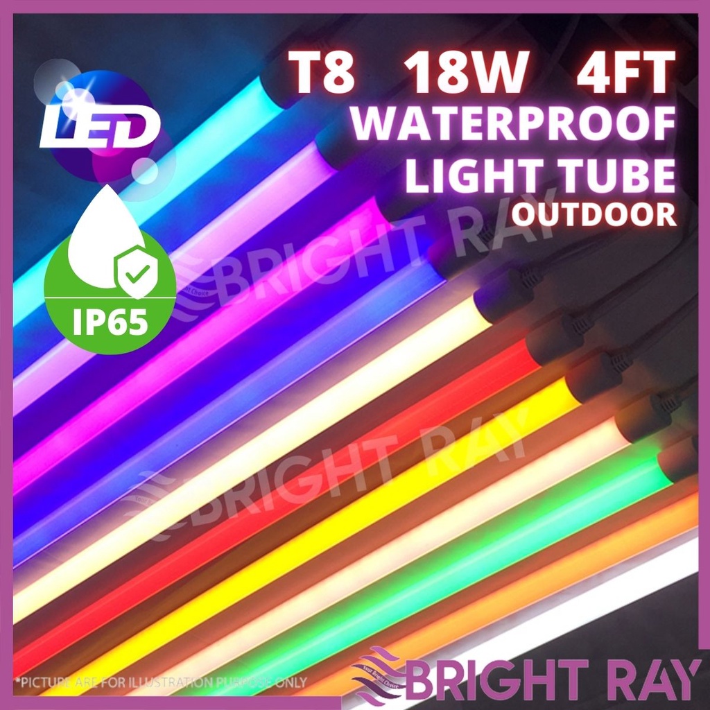 T8 18W 4FT LED Light Lamp IP65 Waterproof Tube Colour Ranbow RGB ...