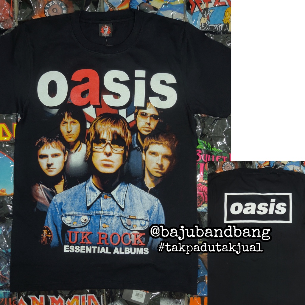 Baju Band Oasis Band Tshirt Wonderwall Definitely Maybe Be Here Now