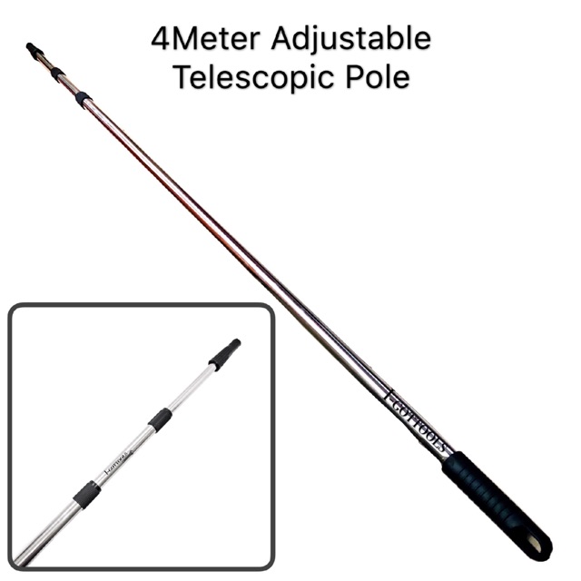 4meter Twisted Lock Stainless Steel Extension Pole Adjustable
