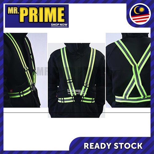 Safety Belt High Visibility Reflective Vest Waistcoat With Clip Green Orange(L598801) Shopee