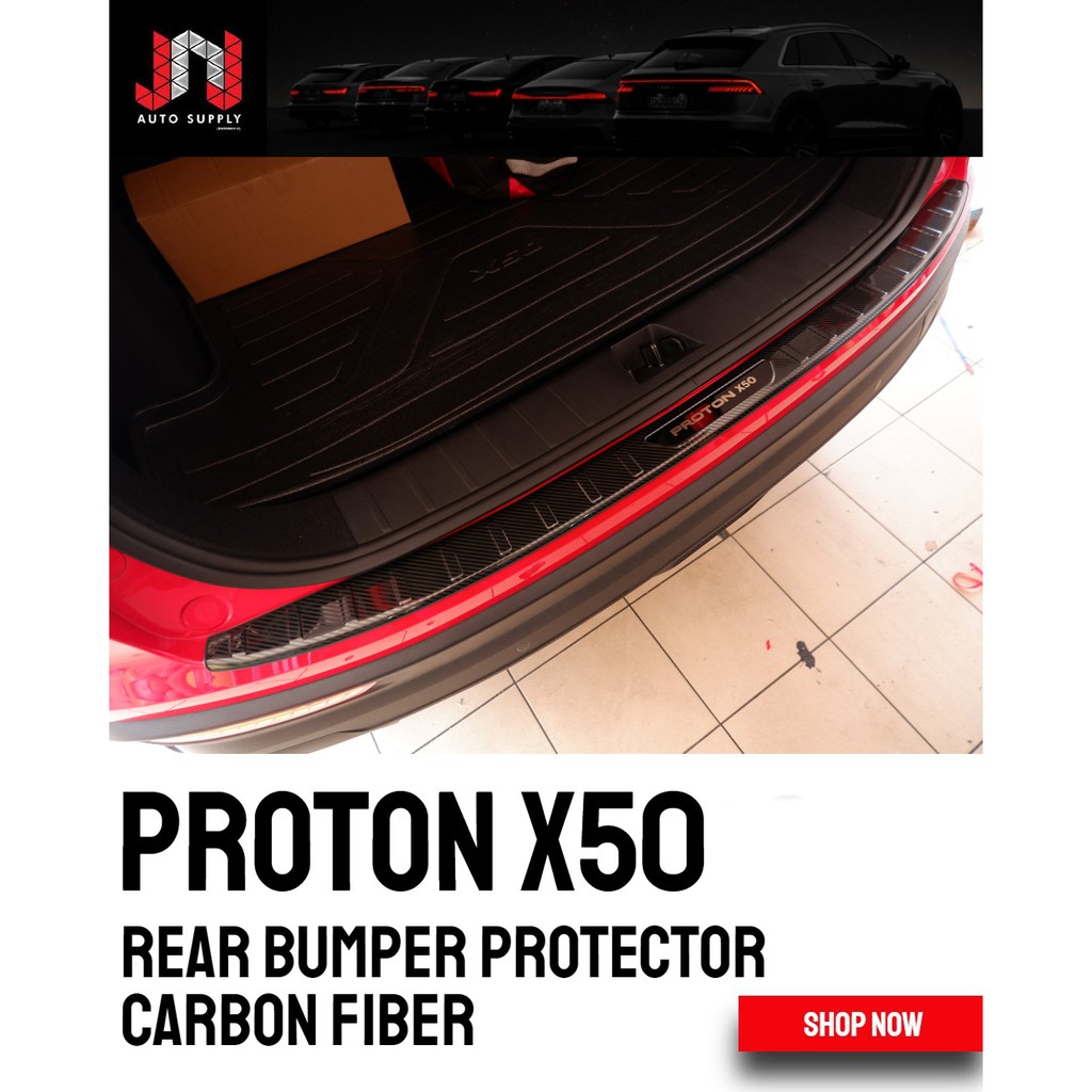 Proton X50 rear bumper guard protector with logo and inner bumper ...