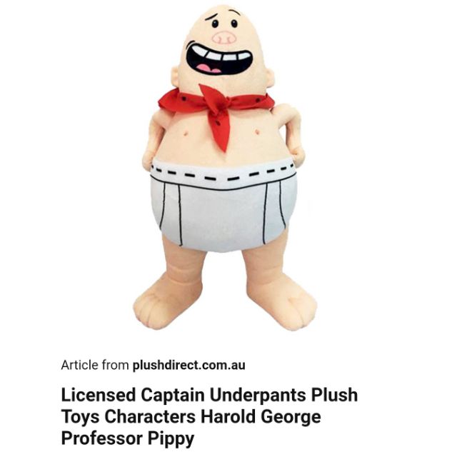 40cm Authentic Captain Underpants DreamWorks stuffed toy doll Patung soft
