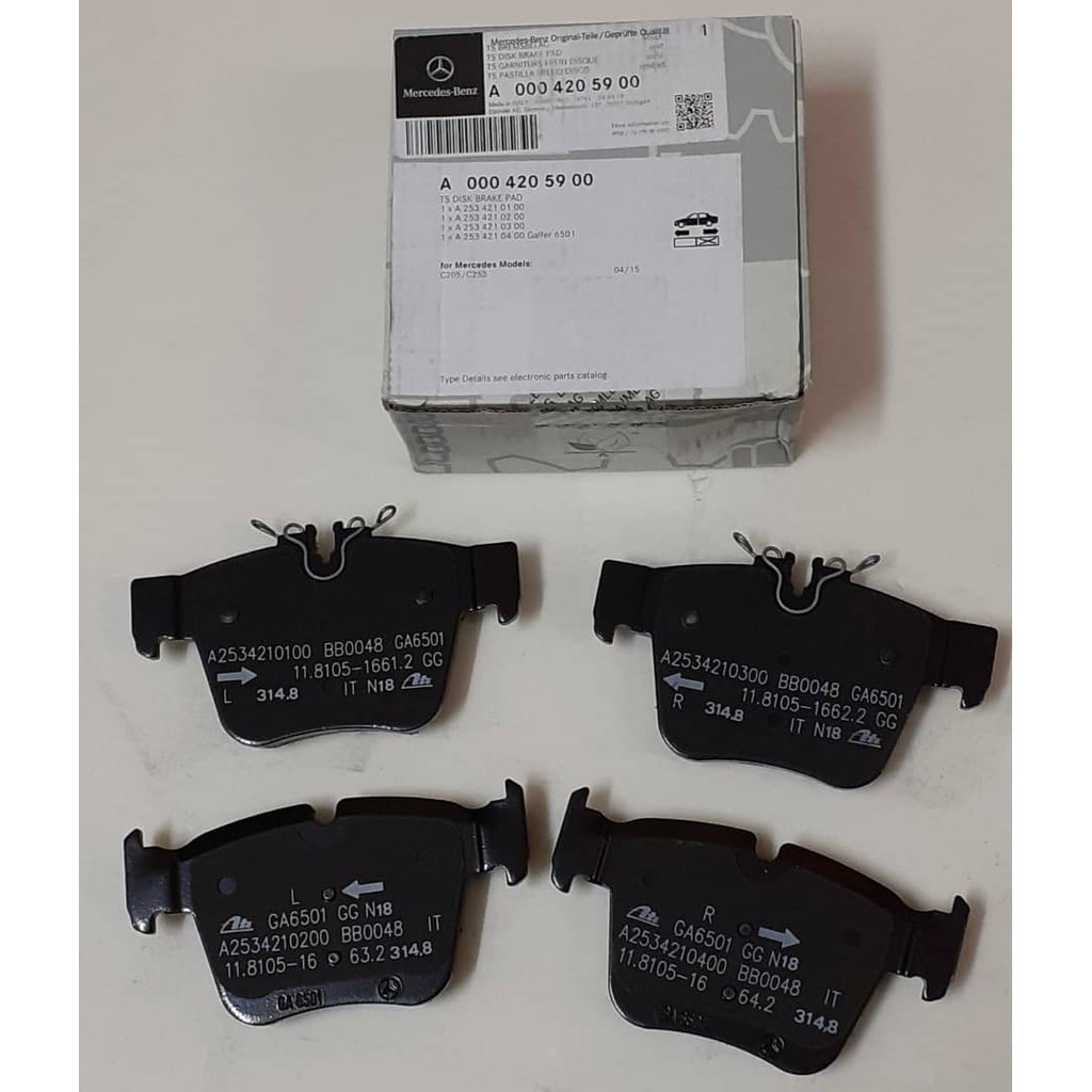 Mercedes Benz CClass W205 GLC W253 Original Rear Brake Pad Set