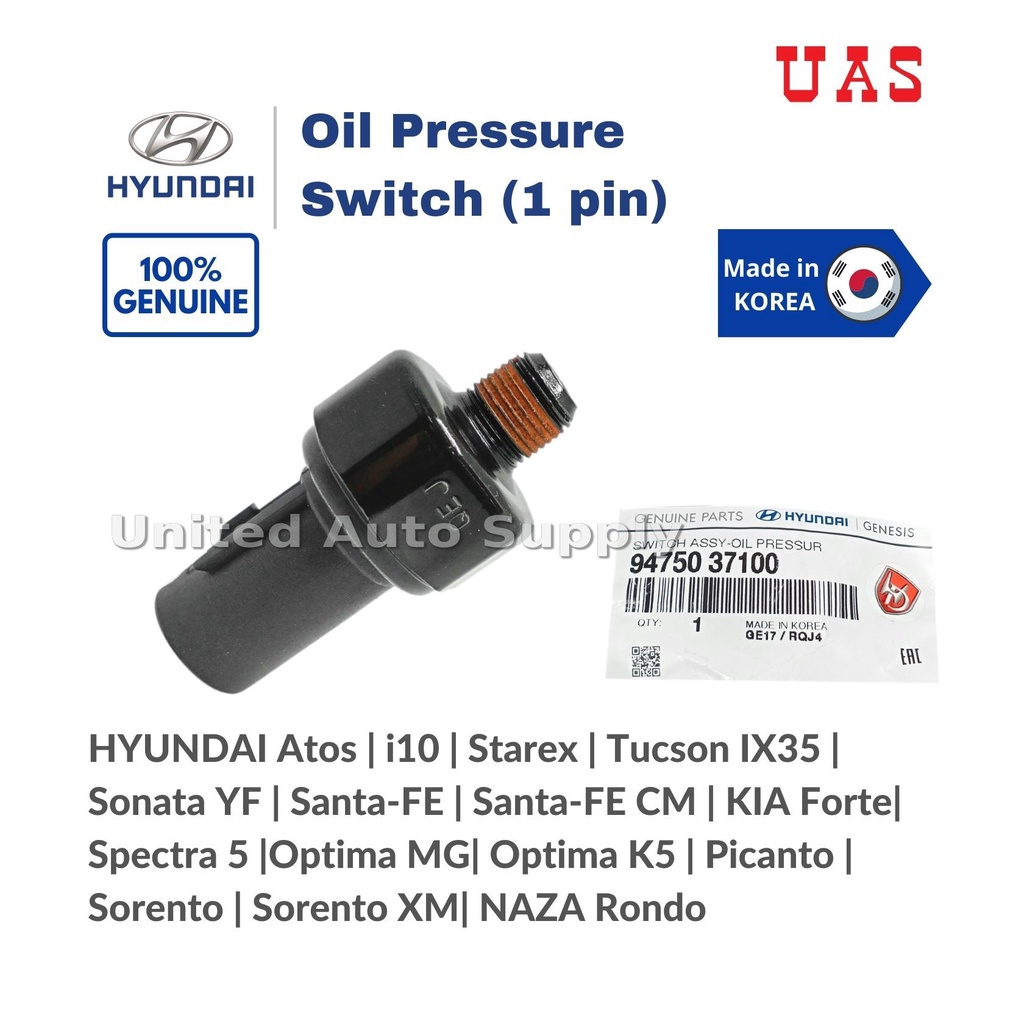 HYUNDAI Oil Pressure Switch 94750-37100 (1PC) Starex Atos Tucson Santa ...