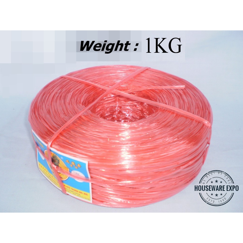 Tali plastic/Plastic Packing Rope/Plastic Raffia String / Rope / Tali Rafia  Plastik - 1kg (Tali Nylon)