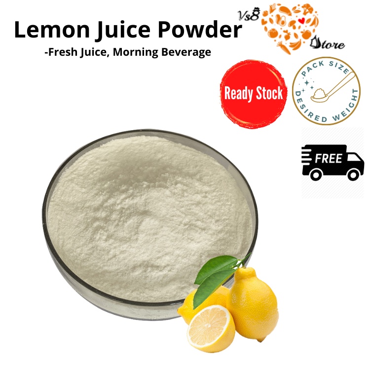 Lemon juice powder Pure Lemon Juice Powder Serbuk Limau Serbuk Jus ...