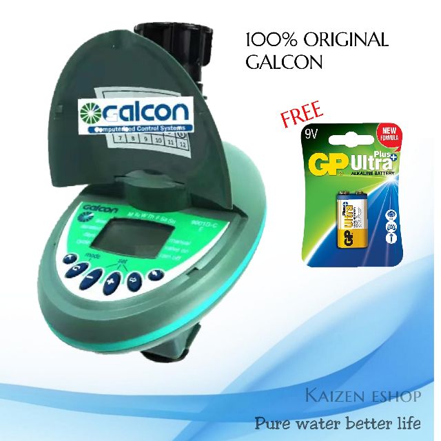 100 % Original Galcon 9001 Auto Timer + Free (GP 9V Battery) | Shopee ...