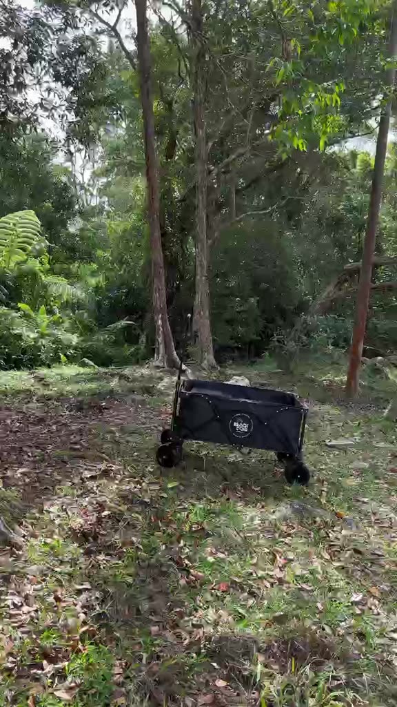 Blackdog Wagon Folding Four-way Trolley Camping Picnic Black Detachable ...