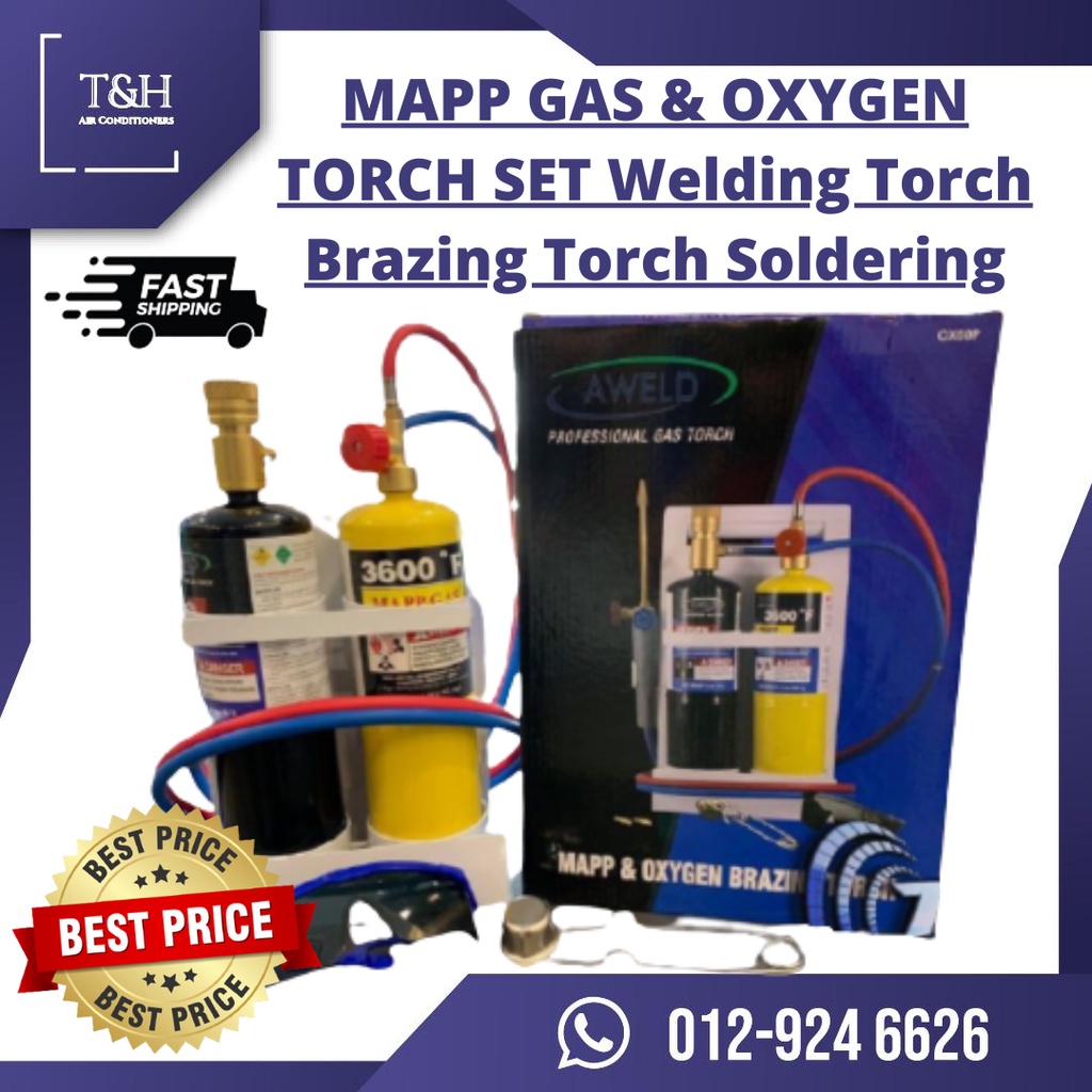 MAPP GAS & OXYGEN TORCH SET Welding Torch Brazing Torch Soldering