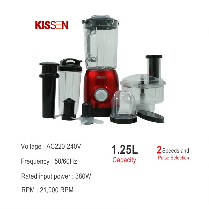 Kissen Multi functional Blender with Food Processor Pengisar pelbagai fungsi dengan Pemproses Maka Shopee Malaysia