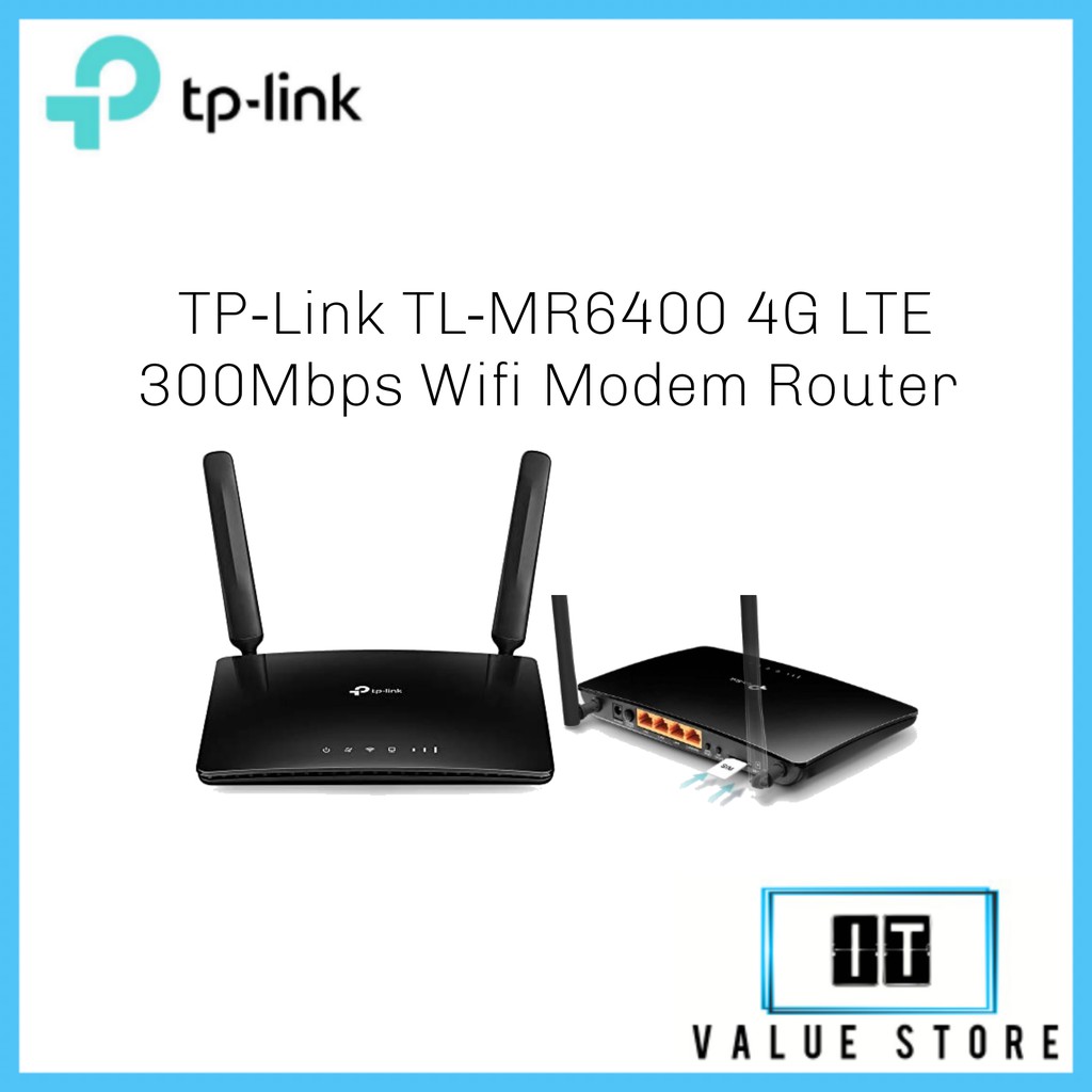 TP-LINK TL-MR6400 - 300Mbps Wireless N 4G LTE Router ( SUPPORT Digi ...