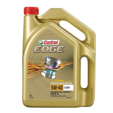 CASTROL Edge Fully Synthetic 5W40 SN/CF 4L Engine Oil Minyak Hitam ...