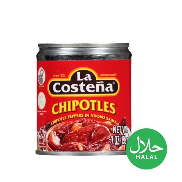 La Costena Chipotle Peppers in Adobo Sauce 199g (HALAL) Shopee Malaysia