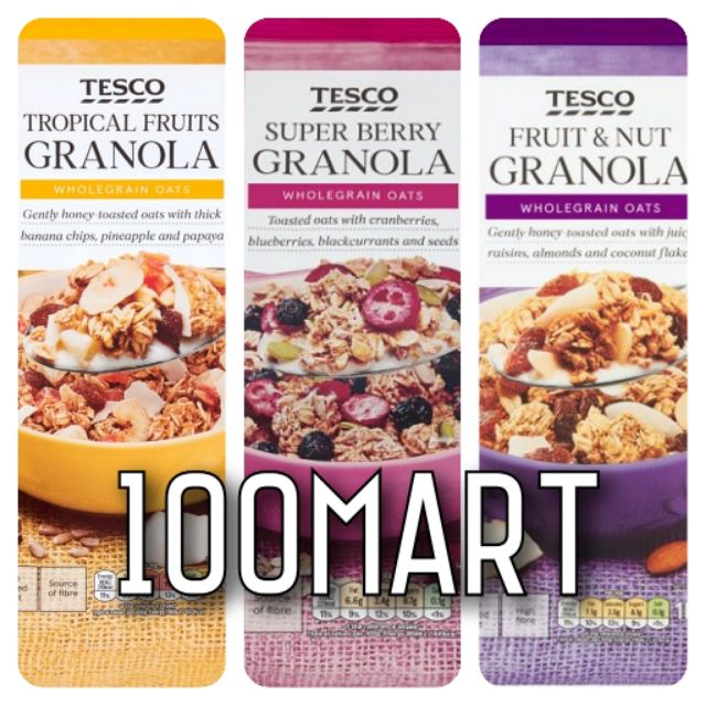 Tesco Granola Super Berry Tropical Fruits And Nut 500gm 1kg Shopee