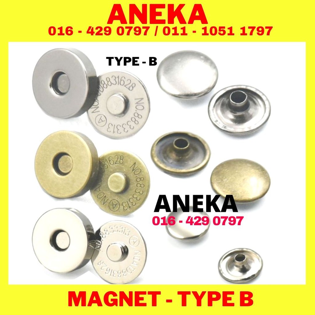 10pcs Butang magnet 14mm 18mm | butang 14mm 18mm | magnetic button ...