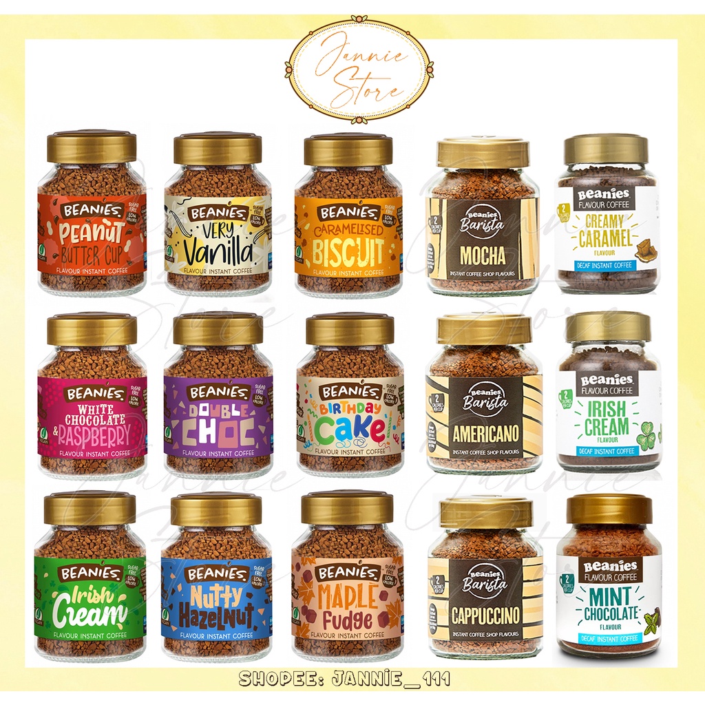 Beanies Flavour Coffee Instant coffee (50G) Variety Pack 12 Sachets [UK]  速溶黑咖啡