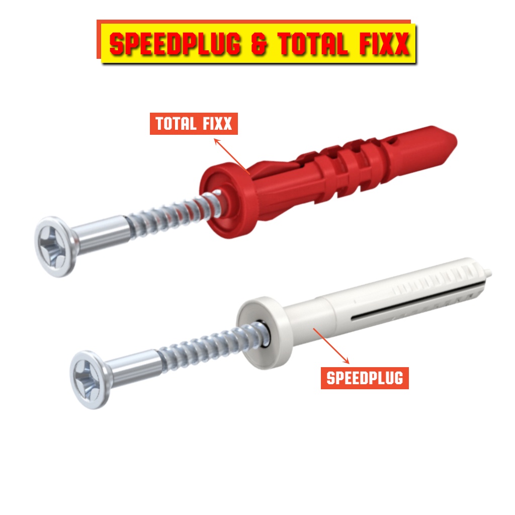 Total Fixx & Speedplug Nilon PVC Anchor Wall Plug | Shopee Malaysia