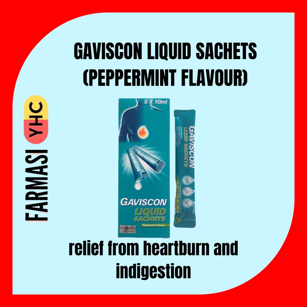 GAVISCON LIQUID SACHETS (PEPPERMINT FLAVOUR) Shopee Malaysia