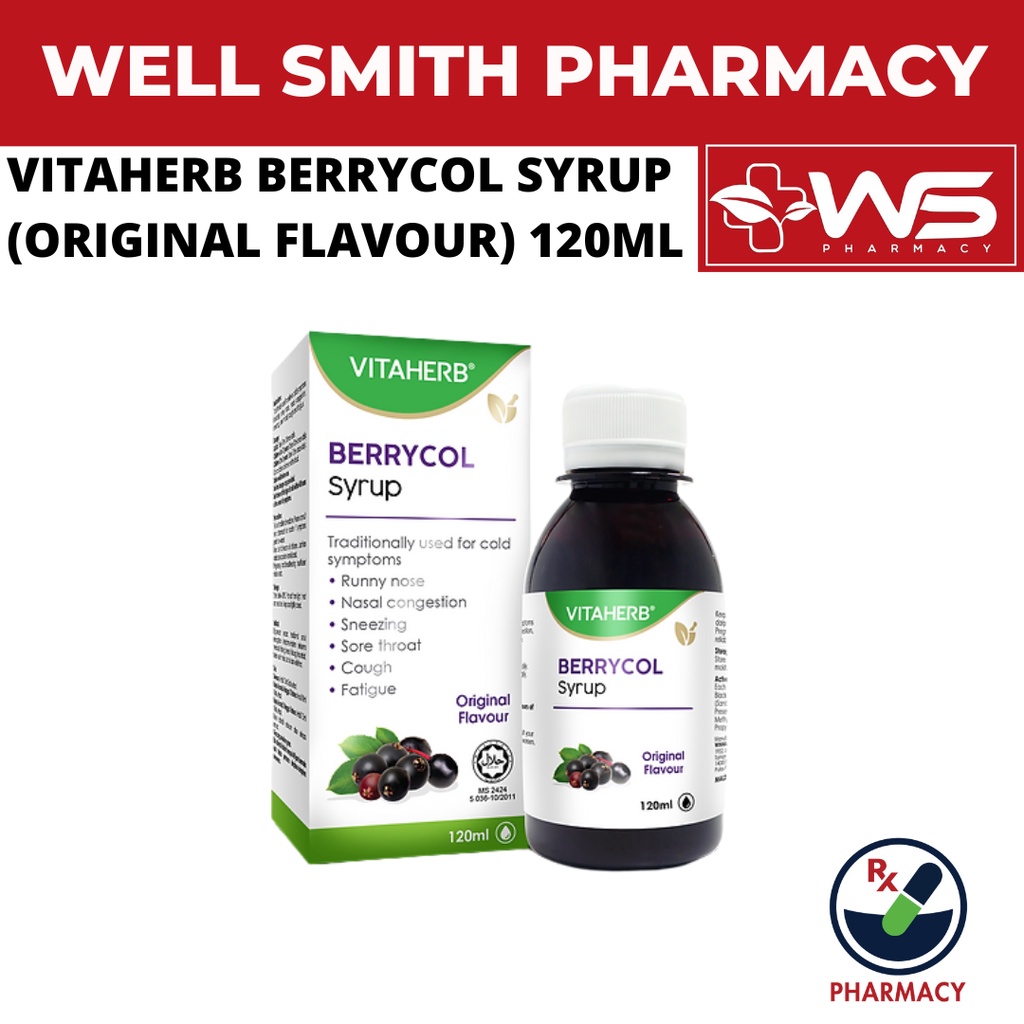 VITAHERB BERRYCOL SYRUP 120ML (COUGH AND FLU RELIEF)(IMMUNE SUPPORT ...