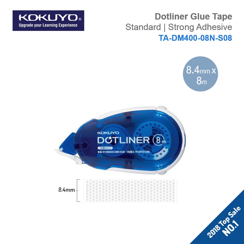 KOKUYO Dotliner Glue Tape Standard Strong Adhesive (8.4mmX8m) TA