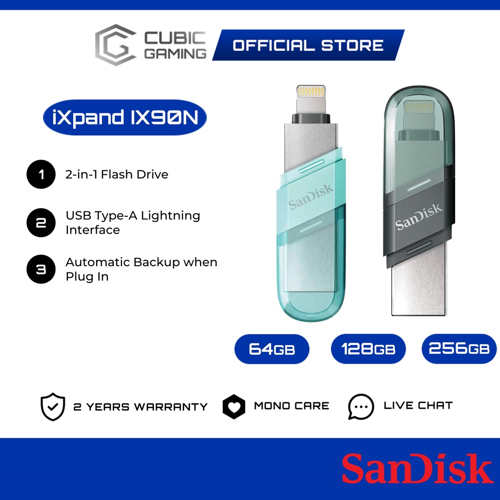 128GB SanDisk iXpand™ Flip Pendrive para iPhone®