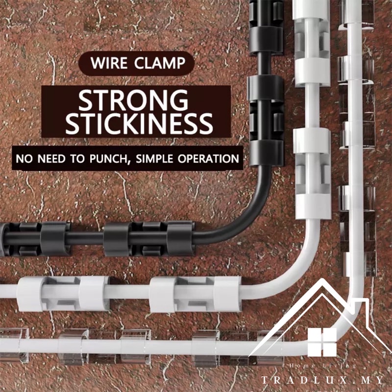 Tradlux Wire Organizer /Cable Cord Wire Line Organizer Clips Fixer Tidy Wall USB organizer