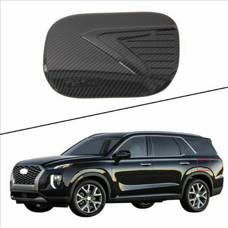 Carbon Fiber Gas Oil Fuel Tank Cap Cover Trim for Hyundai Palisade 2020