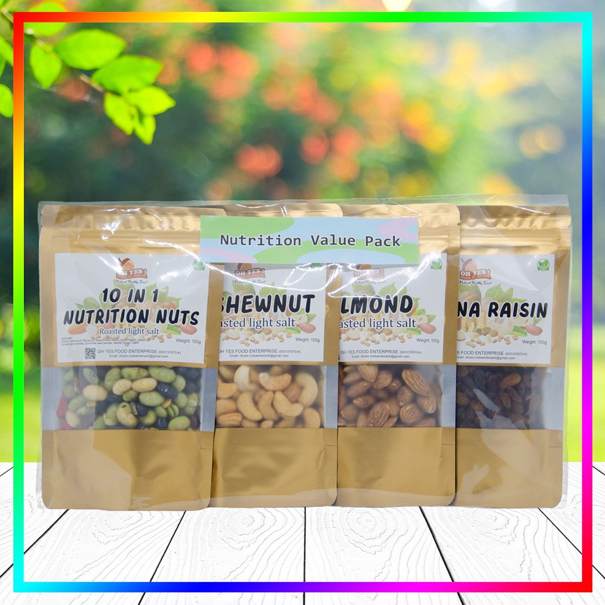 Nutrition Value Pack - Multiple Nuts In One Package Pack Banyak Kacang ...