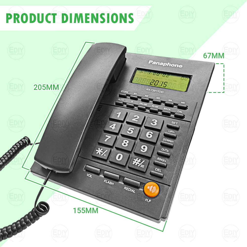 CALLER ID HOME OFFICE TELEPHONE PHONE BASIC LANDLINE CORDED CID DISPLAY
