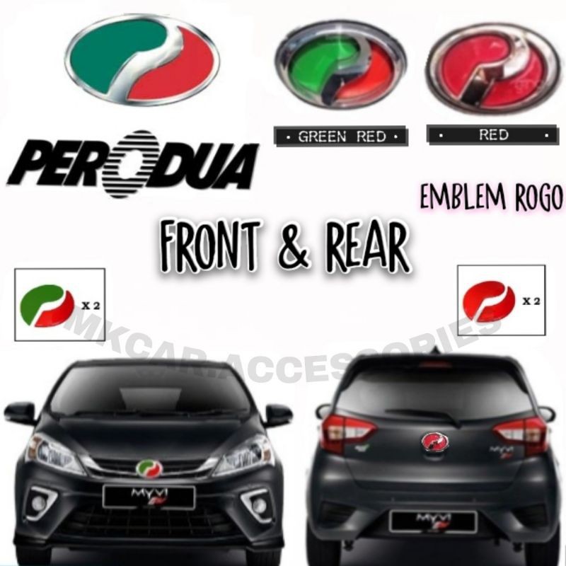 REFLECTOR PERODUA LOGO 2PCS PERODUA STICKER EMBLEM FRONT /REAR LOGO ...