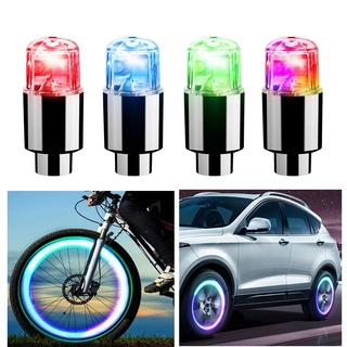 White Wheel Lights LED Tire Valves Light Neon Light Waterproof LED