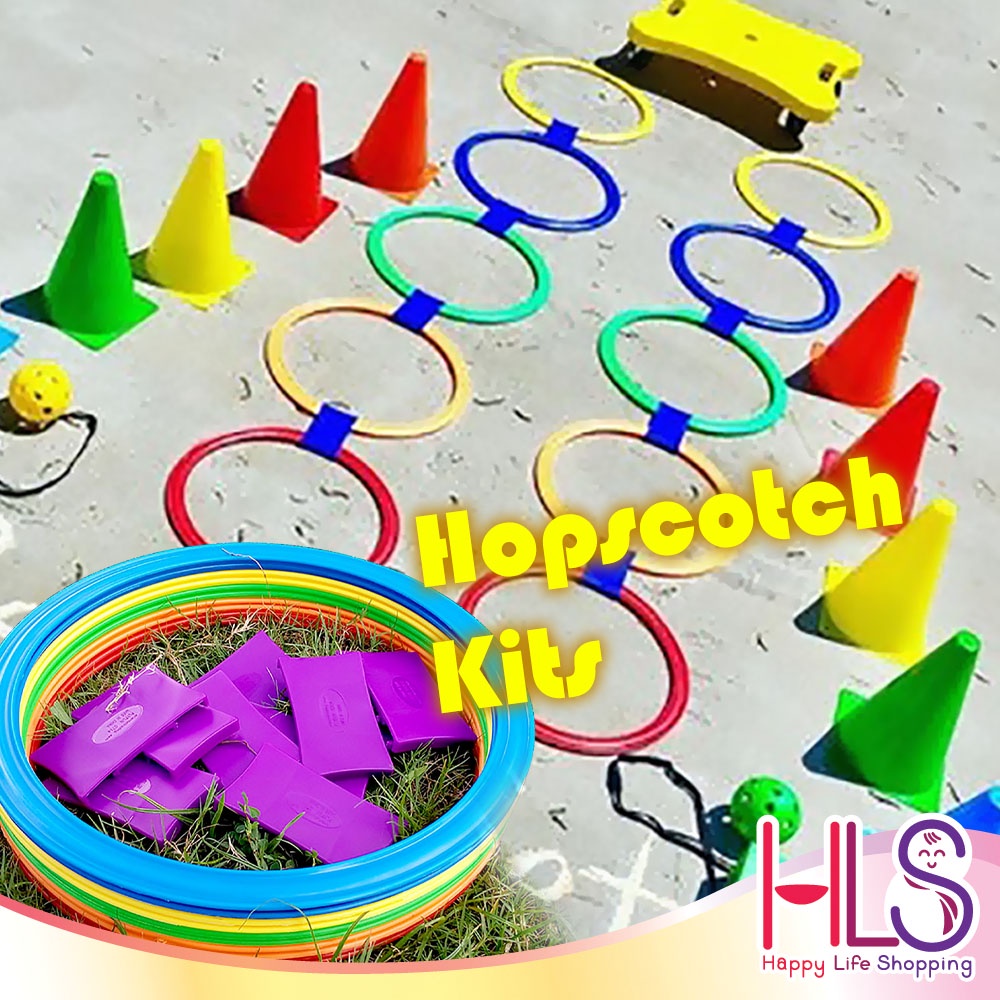 HLS Kids Adult Play Game Hopscotch Jumping Ring Children Education Toys ...