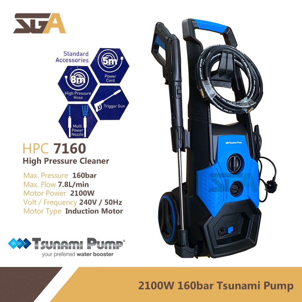 HPC7160 2100watts 160Bar Tsunami High Pressure Cleaner ( Induction ...