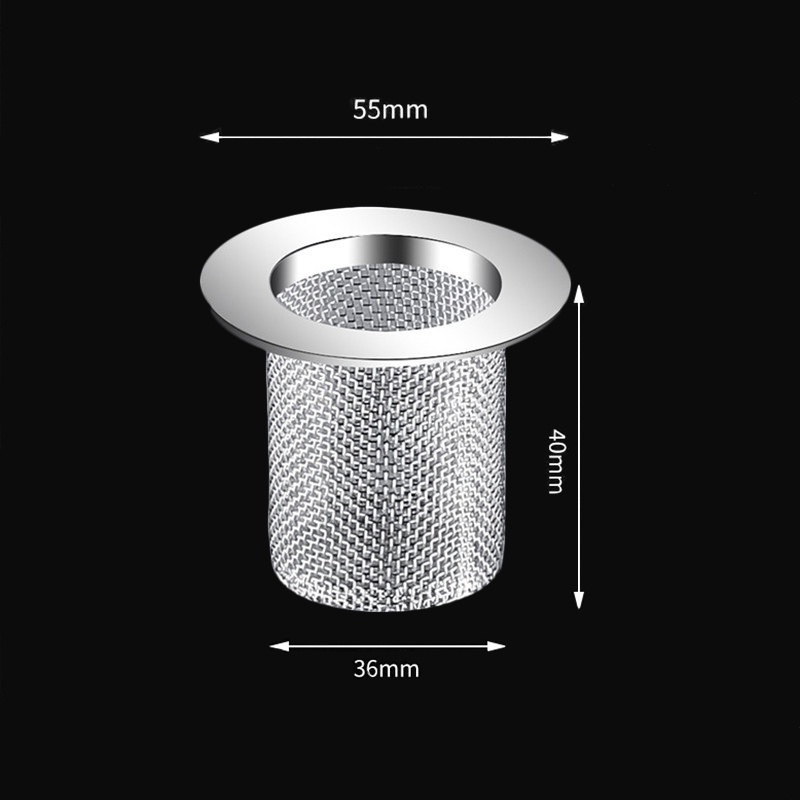 Kitchen Sewer Mesh Stainless Steel Floor Drain Basket Strainer Filter Multifunctional Bathroom 