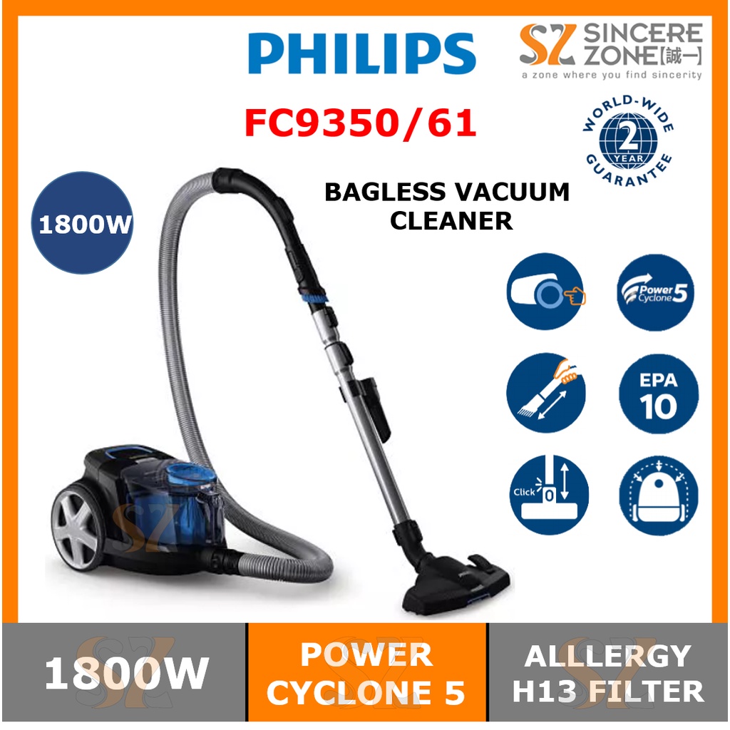 Philips FC9350 Bagless Vacuum Cleaner 1800W FC9350/62) / FC9352 Bagless