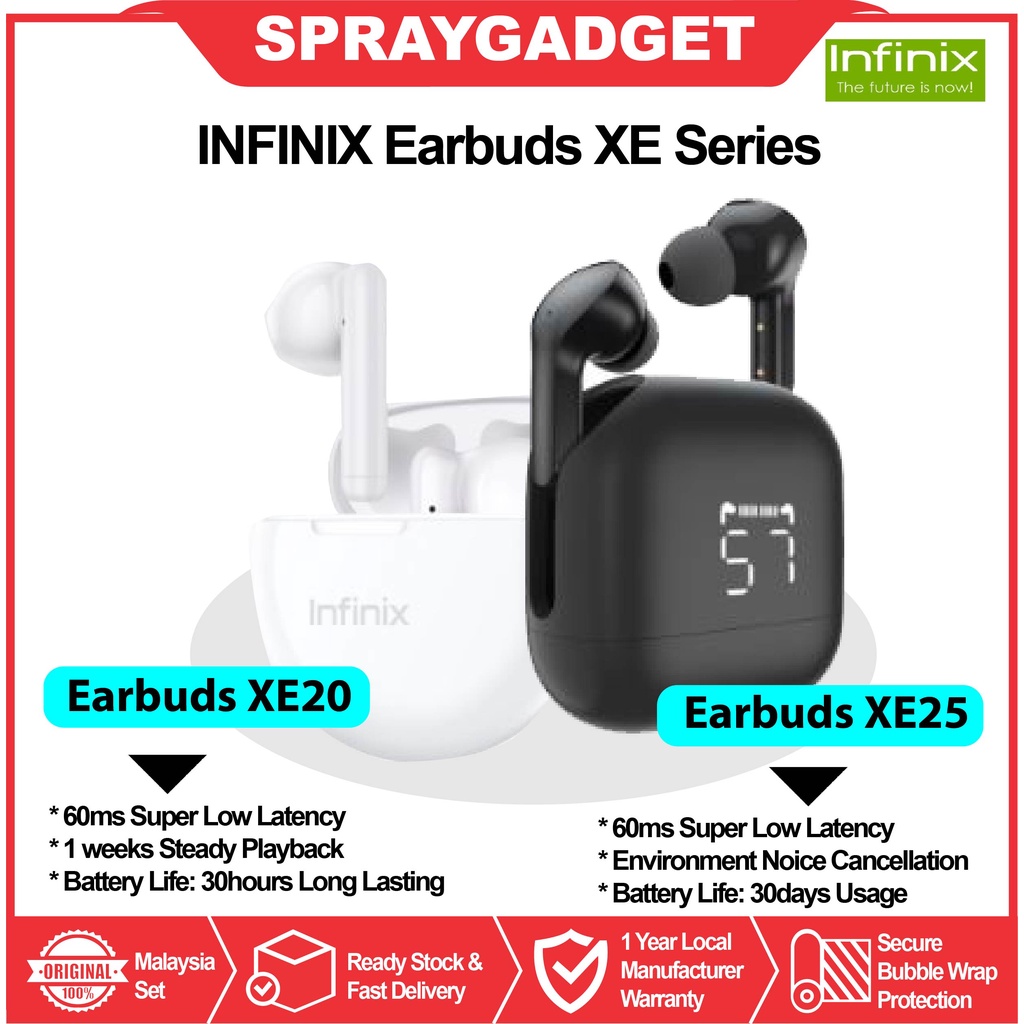 Infinix Earbuds Xe20 Xe25 Tws Bluetooth Earbuds Earphones Noise