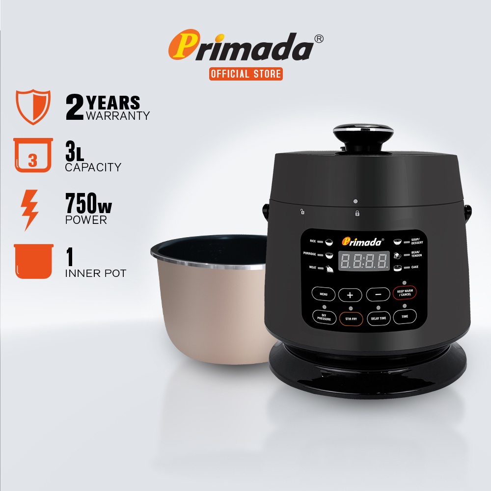 Primada 3 Litre Electric Pressure Cooker MPC3060