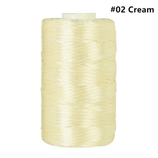 120 Meters 300D 1.2mm Sewing Waxed Thread with 2 Needles Leather Craft Hand Stitching Waxed Thread Cords Awl Shoes (Camel)