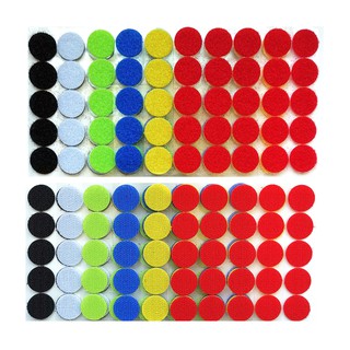 Ready Stock]Velcro dots 150 Pairs 20mm Diameter Sticky Back Coins Hook & Loop  Self Adhesive Dots Tapes 6 colors