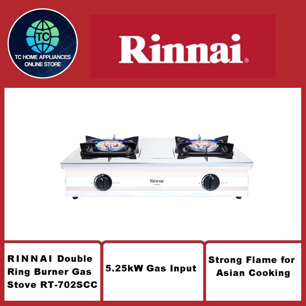 Rinnai Double Ring Burner Gas Stove (RT702SCC) Shopee Malaysia
